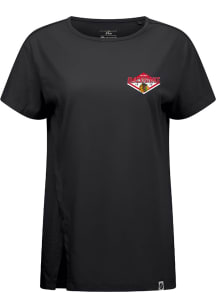 Levelwear Chicago Blackhawks Womens Black Influx Short Sleeve T-Shirt