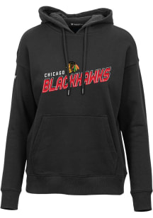 Levelwear Chicago Blackhawks Womens Black Adorn Hooded Sweatshirt