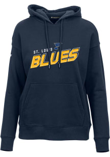 Levelwear St Louis Blues Womens Navy Blue Adorn Hooded Sweatshirt