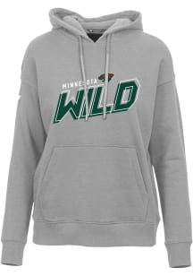 Levelwear Minnesota Wild Womens Grey Adorn Hooded Sweatshirt
