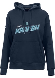 Levelwear Seattle Kraken Womens Navy Blue Adorn Hooded Sweatshirt