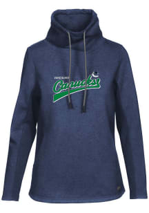 Levelwear Vancouver Canucks Womens Navy Blue Loop Long Sleeve Pullover