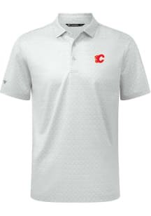 Levelwear Calgary Flames Mens White System Short Sleeve Polo