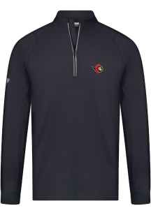 Levelwear Ottawa Senators Mens Black Theory Embroidered Long Sleeve 1/4 Zip Pullover