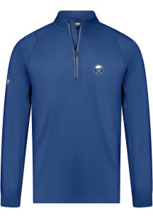 Levelwear Buffalo Sabres Mens Blue Theory Embroidered Long Sleeve 1/4 Zip Pullover