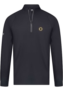 Levelwear Boston Bruins Mens Black Theory Embroidered Long Sleeve 1/4 Zip Pullover