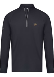 Levelwear Anaheim Ducks Mens Black Theory Embroidered Long Sleeve 1/4 Zip Pullover