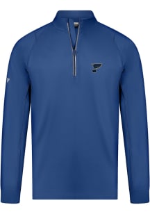 Levelwear St Louis Blues Mens Blue Theory Embroidered Long Sleeve 1/4 Zip Pullover