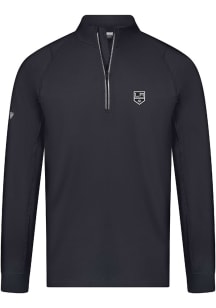 Levelwear Los Angeles Kings Mens Black Theory Embroidered Long Sleeve 1/4 Zip Pullover