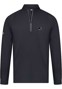 Levelwear San Jose Sharks Mens Black Theory Embroidered Long Sleeve 1/4 Zip Pullover