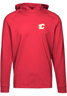 Levelwear Calgary Flames Mens Red Dimension Long Sleeve Hoodie