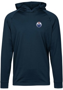 Levelwear Edmonton Oilers Mens Navy Blue Dimension Long Sleeve Hoodie