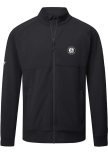 Levelwear Brooklyn Nets Mens Black Form Embroidered Long Sleeve Zip