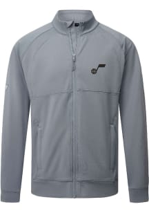 Levelwear Utah Jazz Mens Grey Form Embroidered Long Sleeve Zip