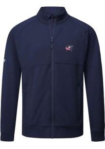 Levelwear Columbus Blue Jackets Mens Navy Blue Form Embroidered Long Sleeve Zip