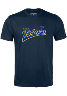 Levelwear St Louis Blues Navy Blue Richmond Short Sleeve T Shirt