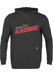 Levelwear Chicago Blackhawks Mens Black Relay Long Sleeve Hoodie