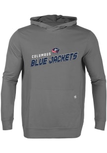 Levelwear Columbus Blue Jackets Mens Grey Relay Long Sleeve Hoodie
