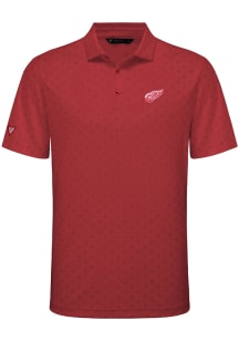 Levelwear Detroit Red Wings Mens Red Detect Embroidered Short Sleeve Polo