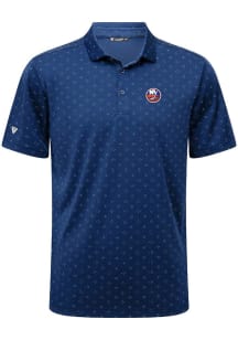 Levelwear New York Islanders Mens Blue Detect Embroidered Short Sleeve Polo