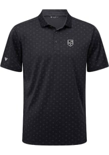 Levelwear Los Angeles Kings Mens Black Detect Embroidered Short Sleeve Polo
