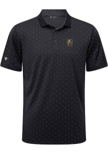Levelwear Vegas Golden Knights Mens Black Detect Embroidered Short Sleeve Polo