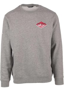 Levelwear Detroit Red Wings Mens Grey Zane Long Sleeve Crew Sweatshirt