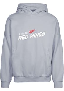 Levelwear Detroit Red Wings Mens Grey Contact Long Sleeve Hoodie