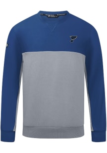 Levelwear St Louis Blues Mens Blue Legacy Rafters Long Sleeve Crew Sweatshirt