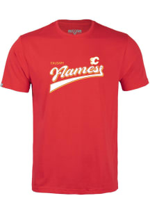 Levelwear Calgary Flames Youth Red Richmond Jr Short Sleeve T-Shirt