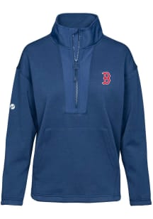 Levelwear Boston Red Sox Womens Navy Blue Await 1/4 Zip Pullover
