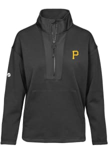 Levelwear Pittsburgh Pirates Womens Black Await 1/4 Zip Pullover