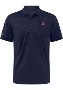 Levelwear Boston Red Sox Mens Navy Blue System Short Sleeve Polo