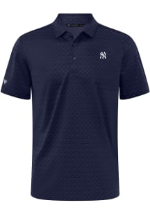 Levelwear New York Yankees Mens Navy Blue System Short Sleeve Polo