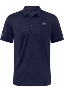 Levelwear Kansas City Royals Mens Navy Blue System Short Sleeve Polo