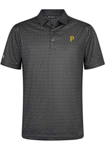 Levelwear Pittsburgh Pirates Mens Grey System Short Sleeve Polo