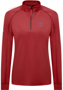 Levelwear Boston Red Sox Womens Red Kinetic 1/4 Zip Pullover