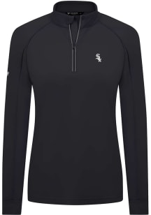 Levelwear Chicago White Sox Womens Black Kinetic 1/4 Zip Pullover