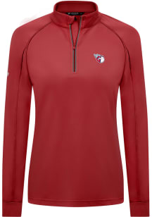 Levelwear Cleveland Guardians Womens Red Kinetic 1/4 Zip Pullover