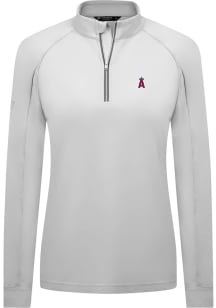 Levelwear Los Angeles Angels Womens White Kinetic 1/4 Zip Pullover