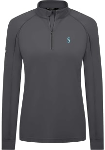 Levelwear Seattle Mariners Womens Grey Kinetic 1/4 Zip Pullover
