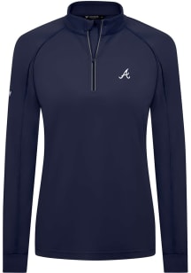 Levelwear Atlanta Braves Womens Navy Blue Kinetic Qtr Zip