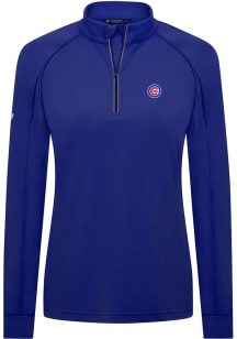 Levelwear Chicago Cubs Womens Blue Kinetic 1/4 Zip Pullover