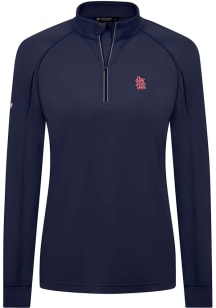 Levelwear St Louis Cardinals Womens Navy Blue Kinetic 1/4 Zip Pullover