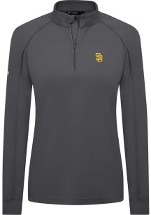 Levelwear San Diego Padres Womens Grey Kinetic 1/4 Zip Pullover