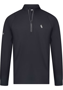 Levelwear Chicago White Sox Mens Black Theory Long Sleeve 1/4 Zip Pullover