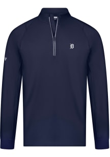 Levelwear Detroit Tigers Mens Navy Blue Theory Long Sleeve 1/4 Zip Pullover