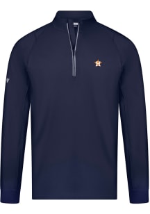 Levelwear Houston Astros Mens Navy Blue Theory Long Sleeve 1/4 Zip Pullover