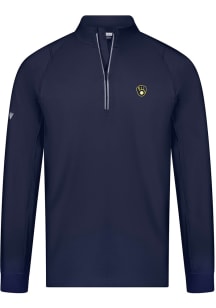 Levelwear Milwaukee Brewers Mens Navy Blue Theory Long Sleeve 1/4 Zip Pullover