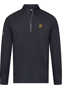 Levelwear Pittsburgh Pirates Mens Black Theory Long Sleeve 1/4 Zip Pullover